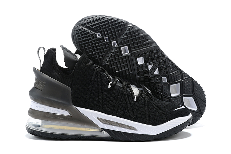 2020 Nike Lebron James 18 Black White Grey Basketball Shoes
